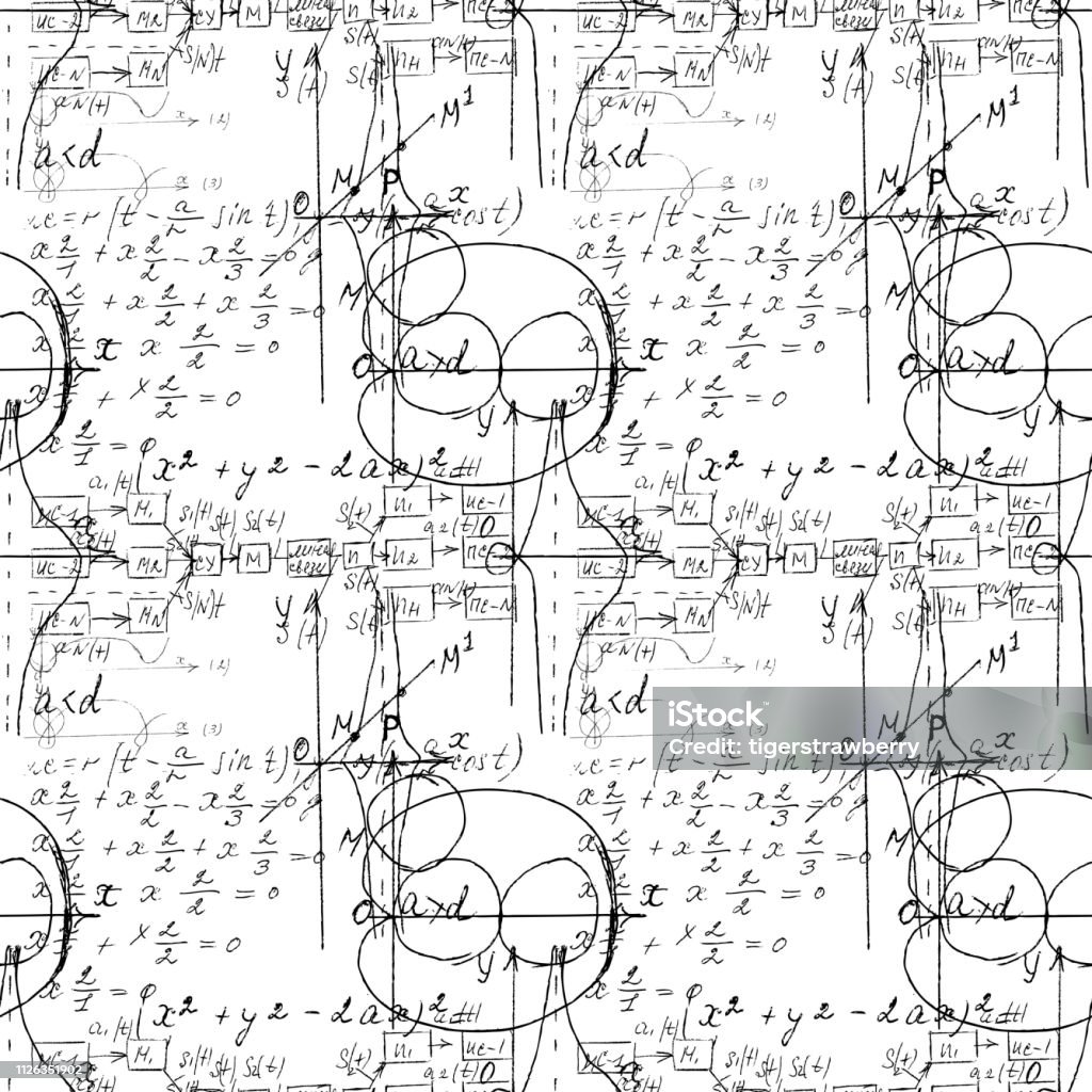 Formule Math Fond Transparent Mathématique Texture Transparente Avec Math Manuscrite Les Calculs De ...