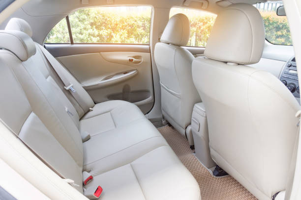 istock Back passenger seats in modern luxury car 1126351975