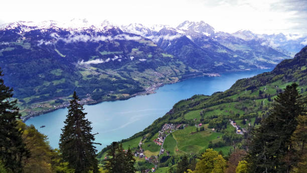 istock Lake Walensee in the Seeztal valley and between the Churfirsten and Glarus Alps mountain ranges 1126353812
