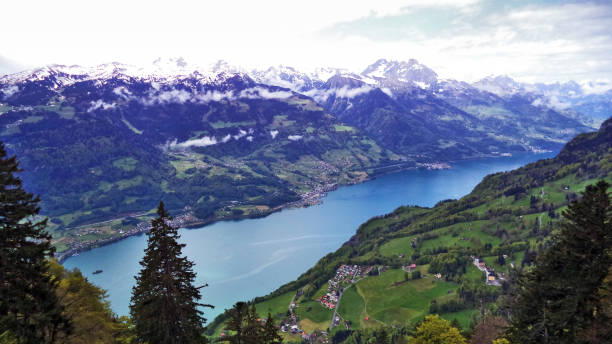 istock Lake Walensee in the Seeztal valley and between the Churfirsten and Glarus Alps mountain ranges 1126353825