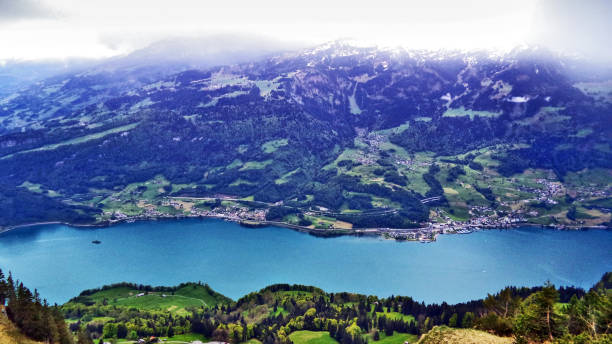 istock Lake Walensee in the Seeztal valley and between the Churfirsten and Glarus Alps mountain ranges 1126353946