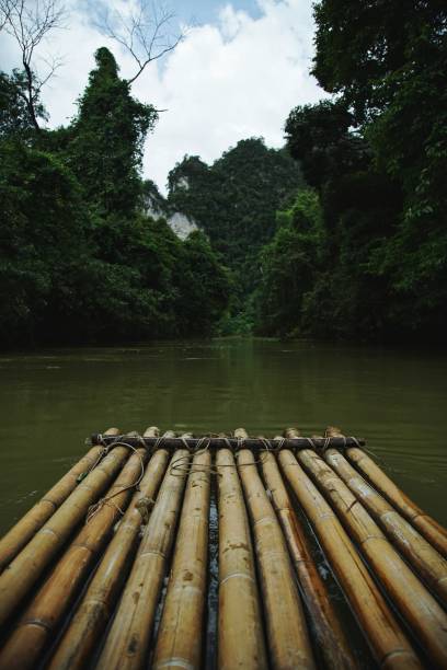 istock Raft bamboo tavel at Thailand 1126360875