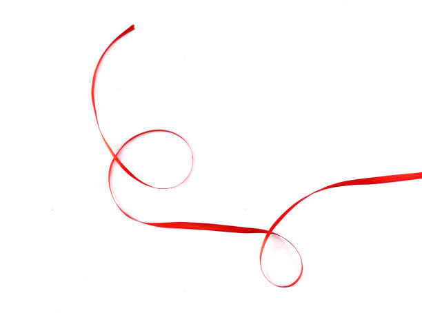 istock Red silk ribbon isolated on white 1126370131