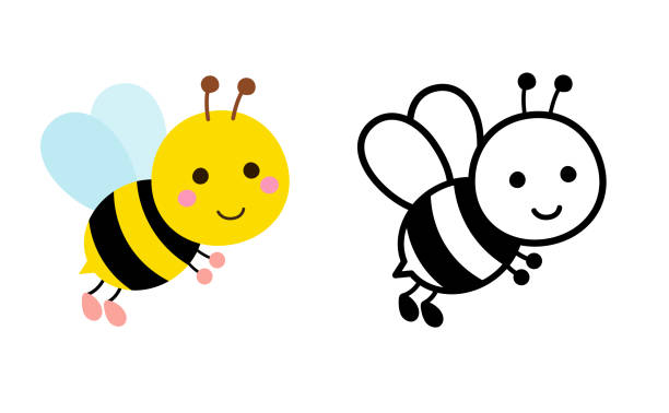 Bee illustration set Bee illustration set bee clipart stock illustrations