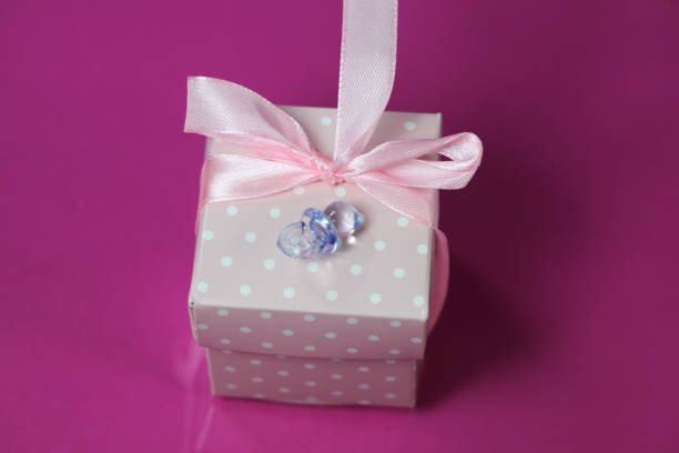 Mother`s Day Greeting Card with a gift box