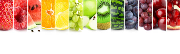 istock Fruits. Collage of fresh color fruit 1126376019