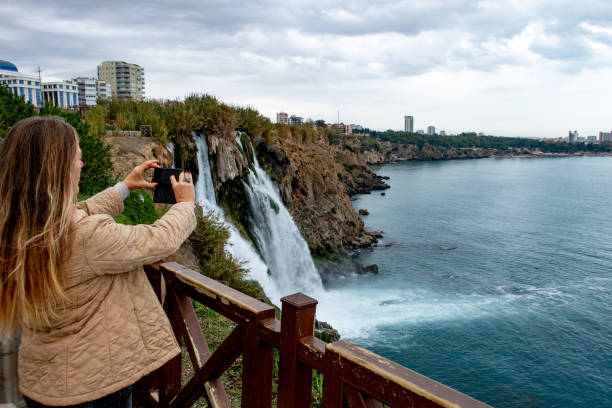 istock Wonderful Duden River Waterfall - Karpuzkaldiran Waterfall in Antalya, Turkey 1126377472
