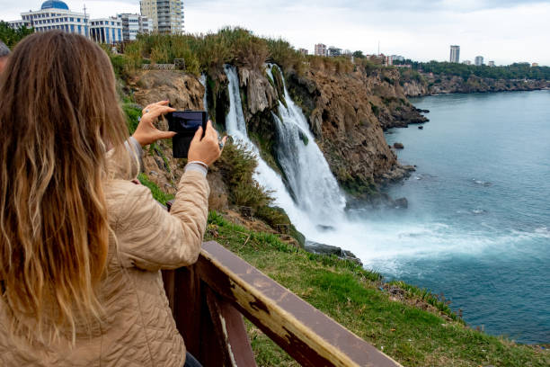 istock Wonderful Duden River Waterfall - Karpuzkaldiran Waterfall in Antalya, Turkey 1126377479