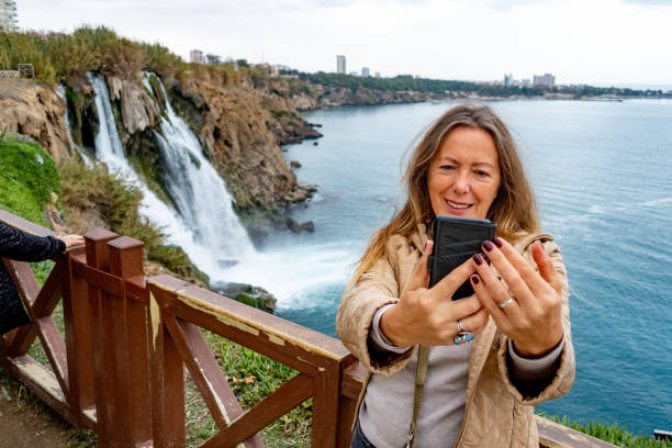 istock Wonderful Duden River Waterfall - Karpuzkaldiran Waterfall in Antalya, Turkey 1126377482