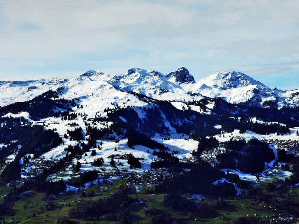 istock Winter and snow on the Alpine peaks in the mountain range Glarus Alps 1126381311