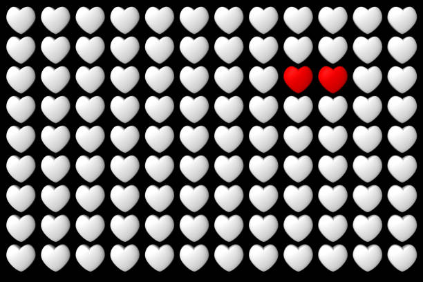 Charity and help. Young blonde woman encourage to helping people and being volunteer. Lovely female with little small red hearts.