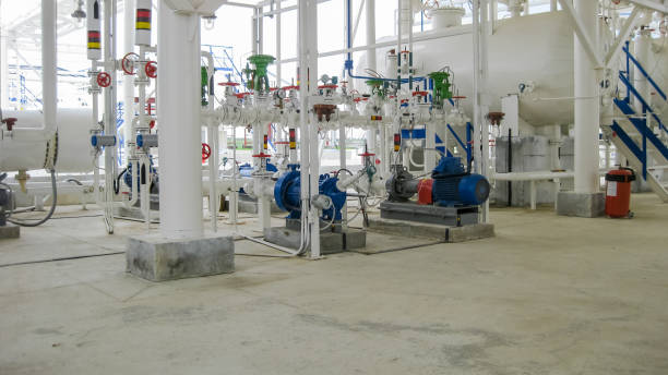 istock Centrifugal pumps that pump gasoline. Pump refinery. 1126388166