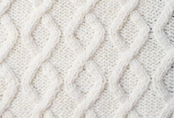 istock Sweater or scarf texture large knitting. Knitted jersey background with a relief pattern. Braids in knitting. Wool hand-knitted or machine knitting pattern. Fabric Background. 1126393273