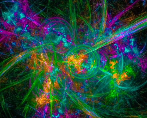 istock abstract digital fractal, fantasy design, disco 1126393974
