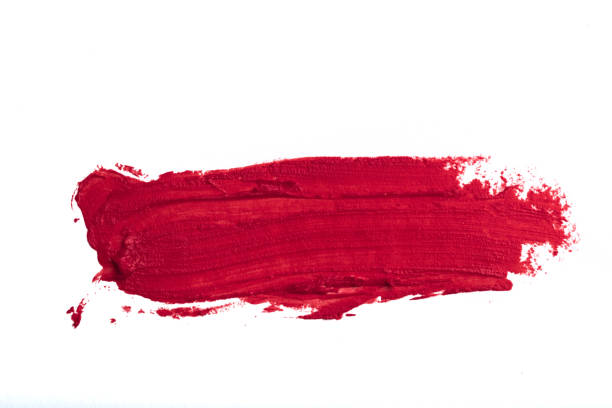 istock Smudged red lipstick isolated on white background 1126395880