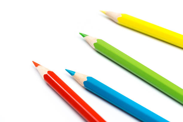 istock Colour pencils on white background, top view 1126395958