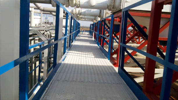 istock Steel service platform and stairs 1126396903