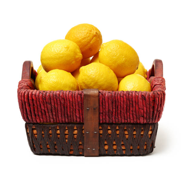 istock Lemon basket  isolated on white background 1126397572