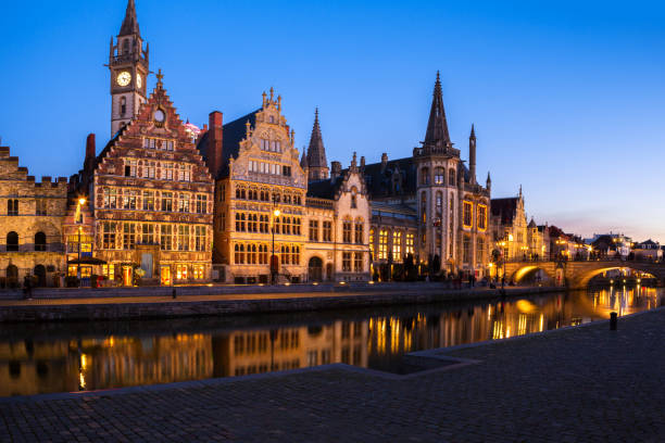 istock Panoramic view of Grasle, Ghent, Belgium. 1126399323