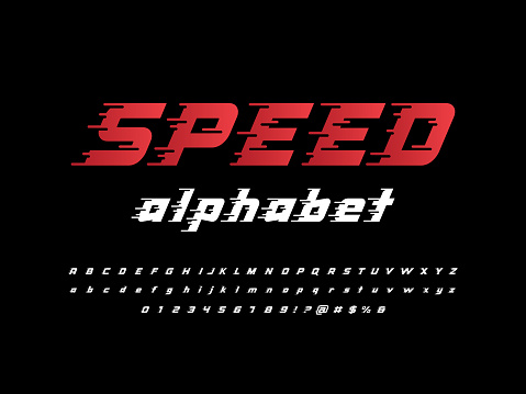 Speed style alphabet design