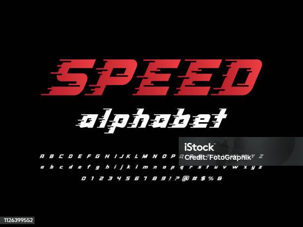 Speed Cursive Speed Font Stock Illustration - Download Image Now - Speed, Typescript ...