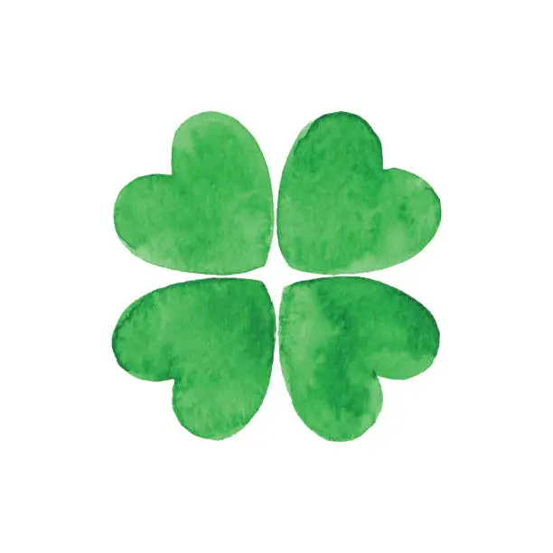 Vector illustration of Watercolor Clover Logo