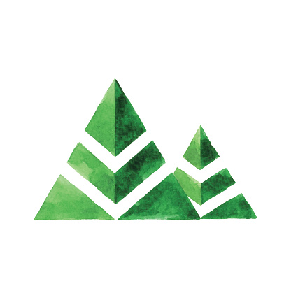 Vector illustration of two trees.