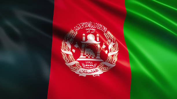 afghanistan flag - flag of afghanistan imagens e fotografias de stock