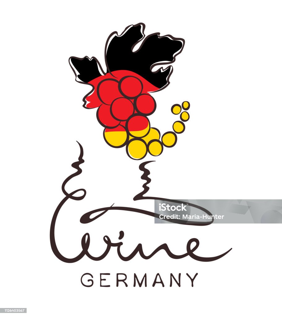 Wine from Germany Abstract vector illustration, logotype, sign Illustration stock vector