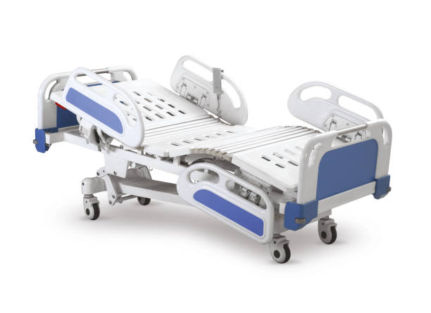 istock Mobile Hospital Bed under the white background. 1126405806