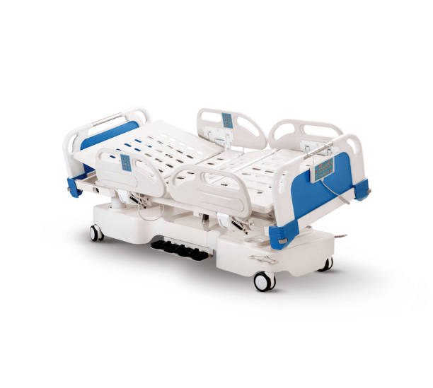 istock Mobile Hospital Bed under the white background. 1126405853