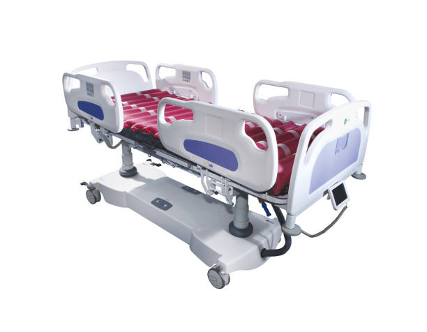 istock Mobile Hospital Bed under the white background. 1126405929