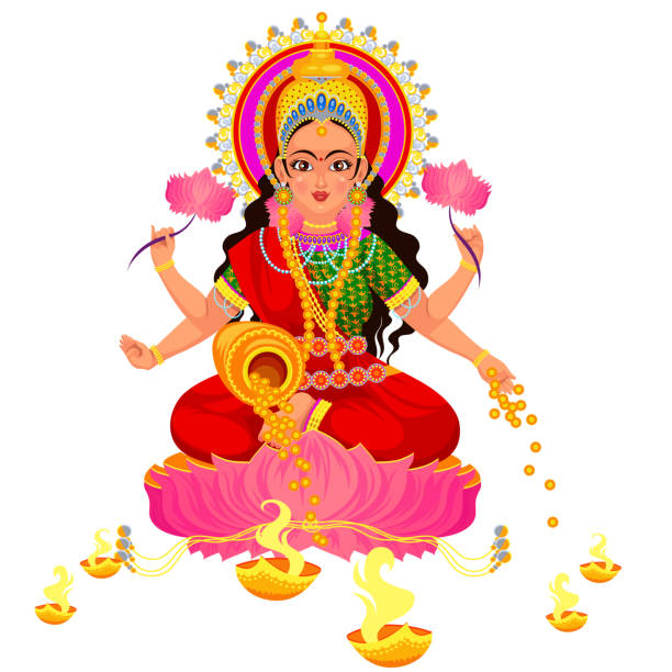 ilustrações, clipart, desenhos animados e ícones de de férias com deusa parvati hindu indiano diwali - parvati