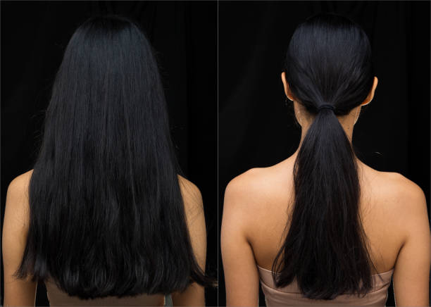 istock Asian Woman before after applying make up hair 1126413816