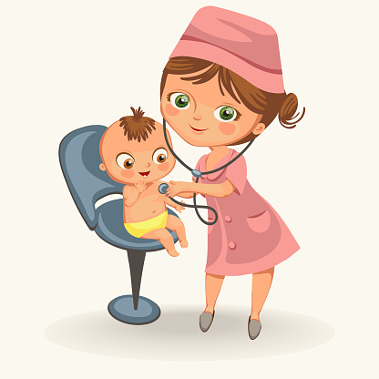 Ilustración de Pediatra De Dibujos Animados Examina El Cartel De Niño Pequeño y más Vectores Libres de Derechos de Examen médico - iStock Ilustración de Pediatra De Dibujos Animados Examina El Cartel De Niño Pequeño y más Vectores Libres de Derechos de Examen médico - iStock