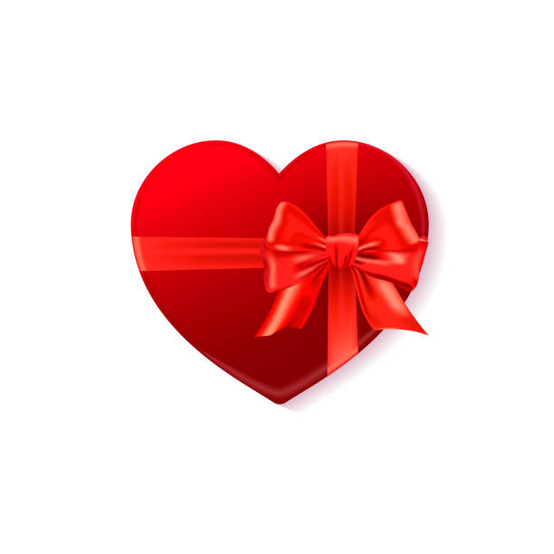 istock Vector illustration of a heart gift box with a bow isolated on white. Element for Valentines day, wedding, romantic designs 1126418543