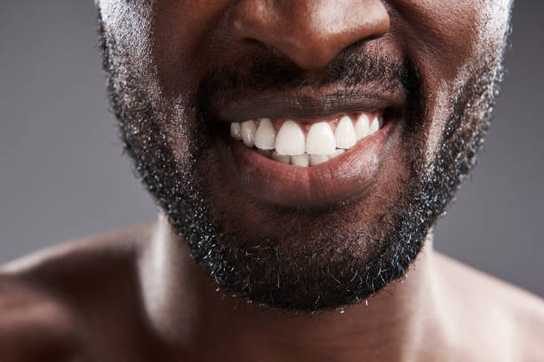 istock Close up of a male broad smile 1126428833
