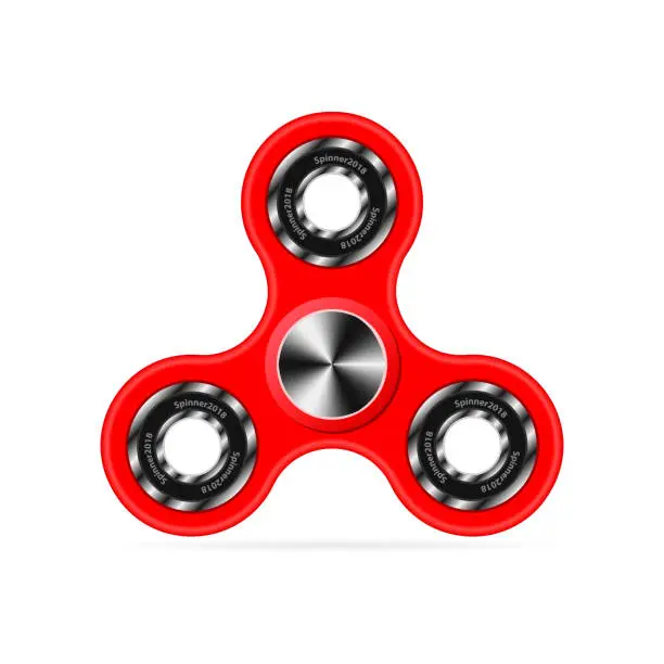 Vector illustration of Red spinner, antistress toy