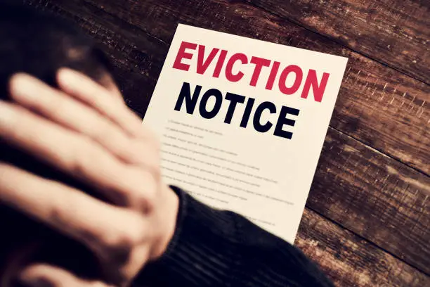 Photo of young man who has received an eviction notice