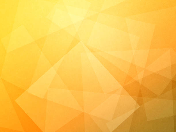 abstract yellow gold background with layers of transparent shapes in random pattern, cool modern background design for website or graphic art projects