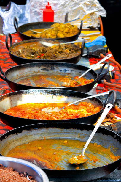 istock Fast food market stall 1126438106