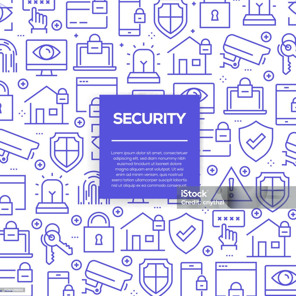 Secure Element Vector Vector Set Of Design Templates And Elements For Security In Trendy ...