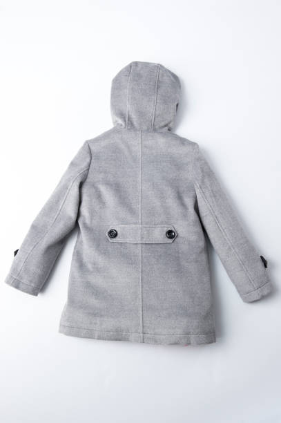 istock Back of grey nylon coat 1126439628