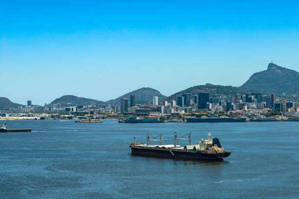 istock Cargo ship arrives at Brazil. 1126439633