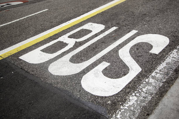 istock Bus signal on the asphalt 1126439949