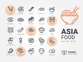 Asia Food vector icons