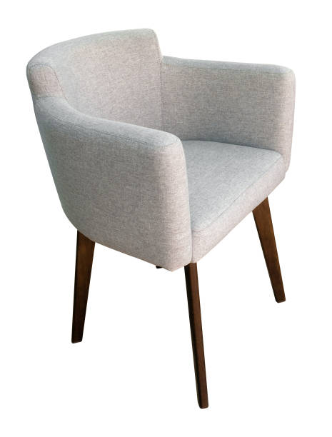 istock gray textile modern chair with wingback side view isolated white background 1126450172