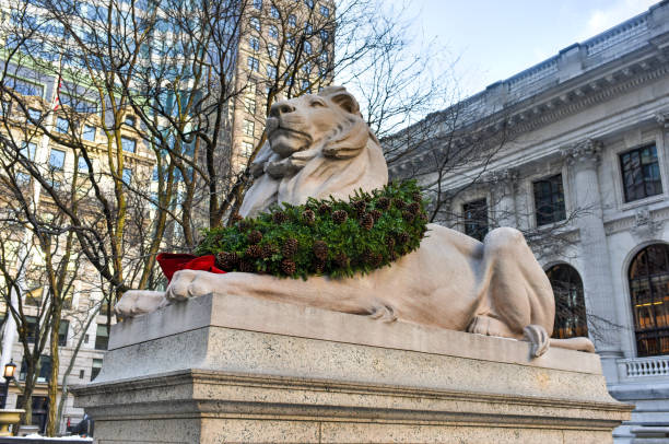istock Stone Lion - Midtown Library, New York 1126450577