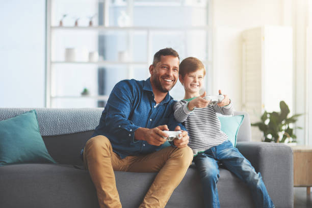 istock I'm going to beat you this time dad 1126452540