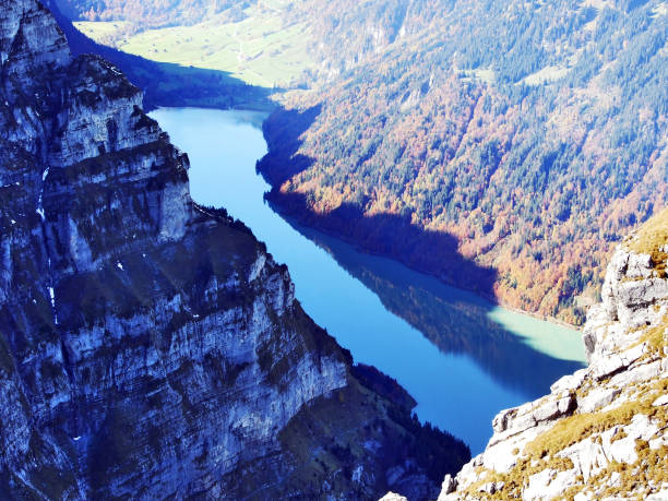 istock Alpine lake Klontalersee in mountain range Glarus Alps 1126455212